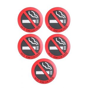 Flaconi 5PCS Voiture Autocollant Non-Fumeurs,Panneau Interdiction de Fumer,Panneau Interdiction de Fumer et Vapoter,Interdit de Fumer,Convient à la Plupart des Véhicules,Camions,Taxis (shenhua auto, neuf)