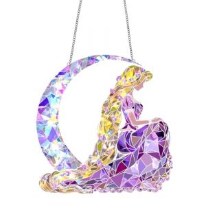 HUVZOR 1 pièce Suspension Suncatcher de Colibri, Coloré Attrape lumière en Acrylique, Décor de Suspension Oiseaux Décoration Murale, pour Chambre, Salon, Balcon, Décoration Jardin(Filles) (Volumetech OU, neuf)