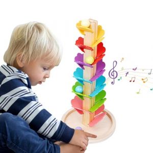 Jouets d'arbre à musique en bois - feuilles de balle de piste de feuille, arbre musical du bloc de construction arc-en- | Jouets éducatifs éducatifs éducatifs éducatifs de l'éducation précoce des (xiucey, neuf)
