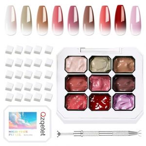 9 Couleur Vernis &agrave; Ongles Patting Ombr&eacute; D&eacute;grad&eacute; Gel pour Aura et Blush UV LED Nail Art Pour D&eacute;butants Avec &eacute;ponge, Pour la Maison et le Salon (02) (MagicArmor Beauty, neuf)