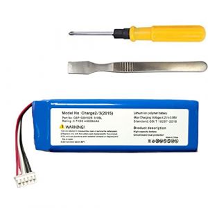 CAESEA Batterie de rechange Li-ion 3,7 V 6000 mAh pour JBL Charge 2, Charge 3 2015, Charge 3 &eacute;dition 2015, compatible avec num&eacute;ro de pi&egrave;ce P763098, GSP1029102R, kit d'installation inclus (CAESEA-FR, neuf)