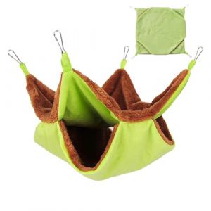 Hamac chinchilla pour cage,hamac pour hamster | Hamac pour furet double couche,Planeur de sucre Portable, literie de hamac suspendue pour animaux de compagnie, petit jouet d'accessoires de Cage pour a (Yuyuxian, neuf)
