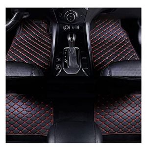 AMPACO 4 PièCes Tapis De Voiture PersonnaliséS pour BMW 3 Series E46 E90 F30 E92 E93 GT F34 F31 E36 E91, Tout Temps Tapis De Moquettes ImperméAble AntidéRapant Accessoires De Protection,f/BlackRed (Peace AD Happiness, neuf)