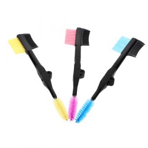 LIFKOME 3 pi&egrave;ces Peigne &agrave; Sourcils Pliable Double T&ecirc;te Multifonction Outil Pratique et Portable pour Femmes pour Maquillage et Entretien des Cils Couleurs Jaune Orange et Bleu (hdybs, neuf)