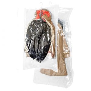 GQC Sacs de Rangement sous Vide(Sac de Compression Roulé à la Main) Housses de Rangement sous Vide Voyages pour Vêtements, Couettes, Literie, Oreillers (1(145 x 70 cm)+1(105 x 70 cm)) (JIN CHI, neuf)