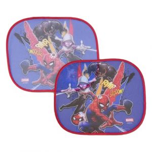 Pare-soleil latéraux pour enfants Spiderman Marvel paire de rideaux de voiture 44 x 35 cm protection UV (Massi s.r.l., neuf)
