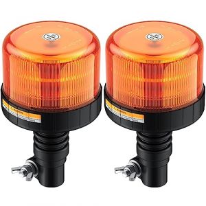 AUTOUTLET 2PCS Gyrophare LED Rotatif Orange Feu d'Avertissement Rampe Gyrophare Led 12V-24V 12 SMD LED 3 Modes d'Éclairage Etanche Anti-Poussière pour Le Camion de Pompiers l'Ambulance etc (ZIXING TECHNOLOGY LIMITED, neuf)