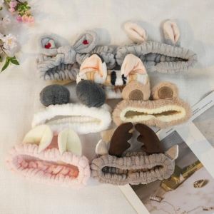 Lot de 7 bandeaux de maquillage spa pour femme - Bandeaux mignons en polaire corail - Pour le spa, le yoga, le lavage du visage (ZhuZhouHuiJiaoShuMaoYi, neuf)