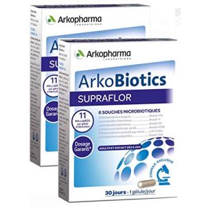 Arkopharma - Supraflor Ferments Lactiques - 6 souches Association Innovante - Lot de 2 x 30 Gélules by Arkopharma (WEBPARA, neuf)