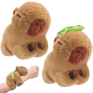 Bracelet En Peluche Capybara Slap, 2PCS Slap Bracelet Capybara, Capybara Slap Snap Bracelet, Bracelet Capybara En Peluche, Capybara en peluche Bracelets à claques, Pour Garçons, Filles Jouets (LuFanggui-EU, neuf)