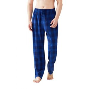 Jveyvth Pantalon de Pyjama Pour Homme, Pantalon de Nuit à Carreaux En Flanelle de Coton, Pantalons de Pyjama Avec Poches Et Braguette Boutonnée (CSEASY, neuf)