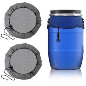 2 Pcs Filet pour Citerne de Pluie 80 cm Housse pour Tonneau d'eau Filet de Protection Réglable Filet Recuperateur Eau Housse pour Tonneau de Pluie avec Cordon de Serrage Filet pour Citerne de Plui (ROBFLOR MARKET CARS, neuf)
