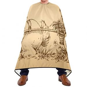 Cape De Cheveux Lapin De P&acirc;ques Vintage Cape De Salon De Coiffure Anti Statique Perm&eacute;able &Agrave; L'Air Tablier De Barbier, Pour Adultes, Femme, Le Dyeing, 140x168cm (ZouYeShop, neuf)