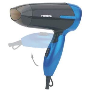 Séche cheveux de voyage pliable tc-2260 fonction Ionic, embout concentradora d'air, 2 vitesses, parfait pour Voyage et pour prendre à l'étranger. Cheveux Petit bleu (País Bonito, neuf)