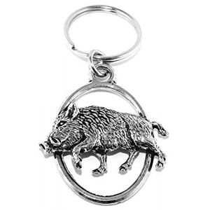 British Keychains Porte-cl&eacute;s Sanglier en &eacute;tain avec Pochette Cadeau (Small World RTL, neuf)