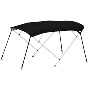 Oceansouth Bimini Top à 4 arceaux (Noir, Largeur 1.9m - 2.1m) Bateau Bateaux Zodiac auvent Bimini pour Camping taud Shelter x Beach Tent annexe Toile Coleman Event de Soleil auvents Housse (Oceansouth Europe GmbH, neuf)