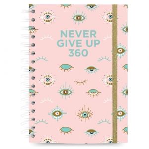 Women Warriors Agenda 2026 Journalier A5 Never Give Up 360 &ndash; Daily Planner Spiral&eacute; 1 Jour par Page avec Trackers Mensuels, To-Do Lists et Notes Quotidiennes | Pink Eyes (Women Warriors, neuf)