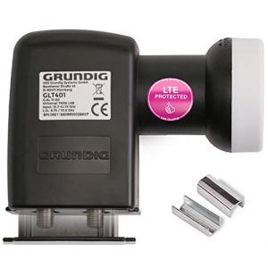 GSS Double t&ecirc;te LNB pour parabole satellite num&eacute;rique 2 r&eacute;cepteurs, TV et TV Avec filtre LTE Full HD, 4K, HDTV, 0,1 dB 2 voies Protection contre les intemp&eacute;ries R&eacute;sistant au froid et &agrave; la (dvbshop24, neuf)