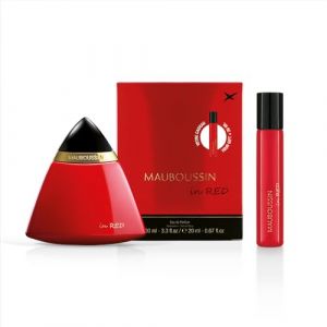 Mauboussin - In Red 100ml + 20ml (Travel Spray) - Eau de Parfum Femme - Senteur Orientale, Florale & Bois&eacute;e (MB Parfums, neuf)