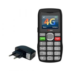 TTfone TT890 T&eacute;l&eacute;phone 4G pour Seniors T&eacute;l&eacute;phone Mobile &agrave; Grandes Touches Facile &agrave; Utiliser avec Bouton d&rsquo;Appel d&rsquo;Urgence, Chargement USB-C, Bluetooth, Appareil Photo D&eacute;bloqu&eacute; (avec Chargeur Secteur) (TT fone, neuf)