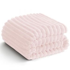 WAVVE Plaid Couverture Polaire 150x200 cm, Flanelle Couverture lit 2 Personnes, Jet&eacute; de Canap&eacute; Chaude et Douce Rose, Plaid Fourrure Canap&eacute; Grand (Wavve EU, neuf)