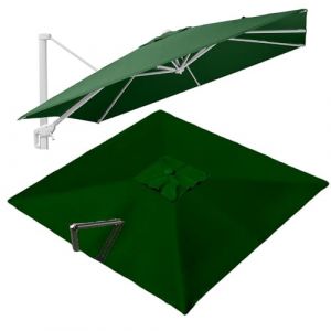 VLKLPZAHAK Parasol De Jardin Rectangulaire Toile De Rechange 300x400cm Auvent De Rechange pour Déporté Parasol 8 Baleines, Tissu De Rechange pour Parasol De Table(Green,4x3m (13x9.8ft)) (SHLJADSDU, neuf)