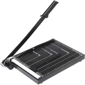 Nictemaw Massicot Guillotine Professionnel A4 Coupe jusqu'à 12 Feuilles - Lame Sécurisée pour Bureau, École, Projets Créatifs Noir (Yamilins, neuf)