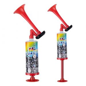 2PCS Mini Pompe à Main Air Corne HSYWSH-Cornes de Brume Corne de Brume Klaxon Sportif Son Fort Corne de Sports portative avec Pompe à Air pour Stade événements Sportifs Football Rug (Rouge) (NAIXUE-FR, neuf)
