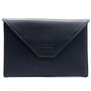 Charmoni - Etui Pochette Porte Papier Voiture - Porte Carte Grise permis de Conduire pi&egrave;ce d'identit&eacute; Assurance - Cuir Vachette - Femme Homme (Bleu fonc&eacute;) (Charmoni, neuf)
