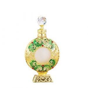 Flacon de parfum antique, flacon rechargeable de voyage vintage mystique, flacon vide de parfum, flacon en verre for huiles essentielles 30 ml (gris)(Green) (XCSMH, neuf)