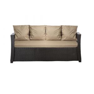 Setgarden® Coussin d'extérieur pour banc de jardin en polyrotin - Coussin d'extérieur - Pour balancelle hollywoodienne - Beige - 170 x 60 x 50 cm (setgarden, neuf)