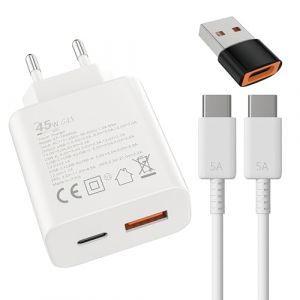 45W Chargeur USB C 18W USB A Adaptateur,pour：Samsung Galaxy Ultra S25/S24/S23/S22/S21/S20/+/Note 20/10/9/8/A73/A53/S10/S9,iPhone17/16/15/Pro/Pro Max/Plus,iPad,Moto,Google,Chargeur Rapide,et 2M C&acirc;ble (Samneer, neuf)