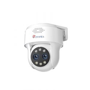 Ctronics Double Objectif Cam&eacute;ra Surveillance WiFi Ext&eacute;rieure Zoom Hybride 10&times;, 4MP 2.5K, Auto Suivi, D&eacute;tection IA, Vision Nocturne Couleur 30m, WiFi Double Bande, FTP/NVR, PC/App, 128GB SD/Cloud (GrassGrow UK & EU, neuf)