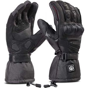 day wolf Gants de Moto Chauffants Imperméables pour Homme et Femme avec Réchauffement Électrique par Batterie Rechargeable 7,4 V, Écran Tactile Compatible pour l'Hiver, Temps Froid, Équitation, Ski (Day Wolf, neuf)