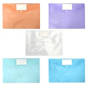 10 Pochettes A4 Transparentes Morandi, Pochette Plastique avec &Eacute;tiquette, Pochettes Rangement A4 pour Documents, Pochette Classeur A4 (Tharsh, neuf)