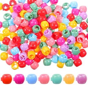 DOPENSPI Lot de 150 perles de cheveux multicolores &agrave; clipser, mini perles rondes, pinces &agrave; cheveux, pinces &agrave; cheveux, en plastique, pour cheveux pour queue de cheval (subtle fragrance, neuf)