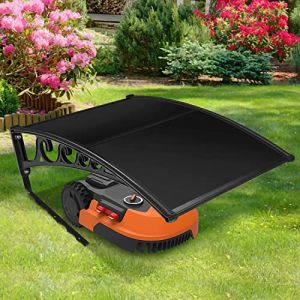 Tubiaz Toit pour robot tondeuse - 106 x 87 x 50 cm - Garage en polycarbonate - Auvent pour robot &agrave; gazon - Protection contre la pluie - Protection UV (noir) (idealnation, neuf)