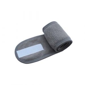 FOVAOK Lot de 2 bandeaux larges réglables pour yoga, spa, bain, douche, maquillage, maquillage pour femme, accessoires de maquillage (gris) (HANCYLUK, neuf)