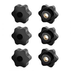 YOUZMY 6pcs Écrou à poignée en étoile M6, écrou à oreilles M6, diamètre extérieur de la vis moletée (32 mm) écrous à poignée moletée, filetage femelle de l’écrou à poignée en étoile pour (32#M6) (YOUZMY, neuf)