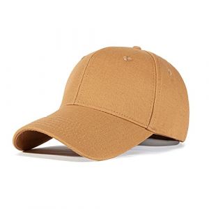 Tybiky Casquette de baseball unisexe Outdoor Running Baseball Casquette Coton Baseball Casquettes Adultes Casual Pure Couleur Baseboard Casquette Baseball Casquette Casquette Femme Homme, camel, (Tybaker, neuf)