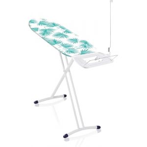 Leifheit Table &agrave; repasser Air Board Express M Solid Palm Leafs, planche &agrave; repasser pliante 120 x 38 cm, table repassage avec support pour centrale vapeur, repose-fer, guide-fil et support pour cintres (Landema, neuf)