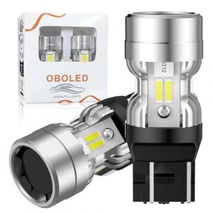 OBOLED T20 W21W LED CANBUS 7440 7443 992 W21/5W LED Ampoules Anti-Hyper Flash Remplacer pour Voiture Feu de Recul Arrière DRL Feux de Jours Clignotants Frein Lampe 12V 6500K Blanc 2X (Beixiao, neuf)