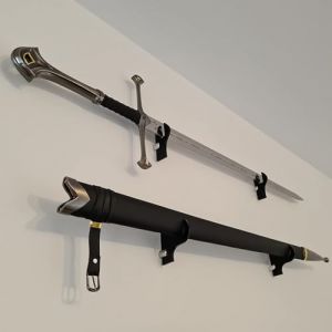 WLSANX Support mural pour &eacute;p&eacute;e Katana Support d'&eacute;p&eacute;e samoura&iuml; pour &eacute;p&eacute;e poignard hache keyblade sans &eacute;p&eacute;e affichage vertical (XIUE+, neuf)