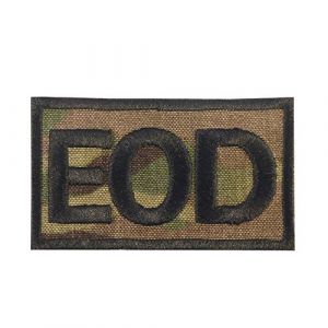 EOD Multicam Explosive Ordnance Disposal Army Tactical Cordura Fastener Patch (2after1, neuf)
