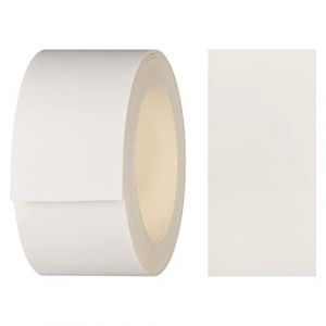 haggiy Ruban adhésif pour bords en mélamine avec adhésif thermofusible, 40 mm x 5 m, ruban adhésif thermocollant pour étagères et panneaux, décoration : blanc lisse (haggiy-Europe, neuf)