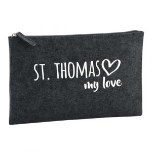Huuraa trousse de toilette St. Thomas my love Trousse de toilette cadeau en feutre anthracite 1 litre St. Thomas my love Pr&eacute;sent (Hellweg Handelsbetrieb Soest, neuf)