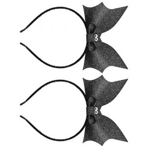 TEHAUX Lot de 2 Serrage-T&ecirc;tes Chauve-Souris Paillet&eacute;s Coiffe Fantaisie pour D&eacute;guisement Femme Accessoires Halloween Cosplay Serrage-T&ecirc;te Ailes de Chauve-Souris pour F&ecirc;te Costum&eacute;e (Breamblue N, neuf)