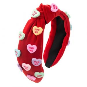 nou&eacute; Saint Valentin - 13 x 15 cm Spa Hair Band Femme Love Heart Hair Wrap, en tissu doux confortable, mode soin du visage fixation des cheveux, id&eacute;al pour anniversaire, anniversaire, d (AeroArcade, neuf)