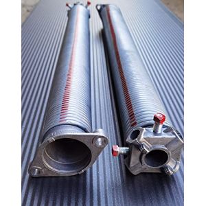 Paire de ressorts de torsion (ressort li/re) pour porte de garage sectionnelle 630 mm avec tête fixe et de serrage Ø 50 mm / épaisseur du fil 5,5 mm / longueur du fil 630 mm (Sprężynydobram, neuf)