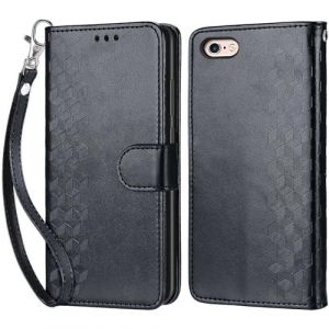 Coque pour iPhone 6 / iPhone 6s, Housse Etui Portefeuille Cuir Multifonction, Fermeture Magn&eacute;tique &agrave; Clapet Anti-Choc Compatible avec Coque iPhone 6 Book - Noir (KENHONER, neuf)